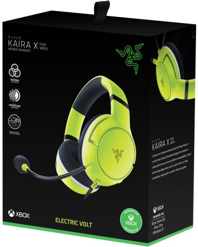 Гейминг слушалки Razer - Kaira X, Xbox, Electric Volt - 5