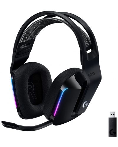 Гейминг слушалки Logitech - G733, безжични, черни - 1