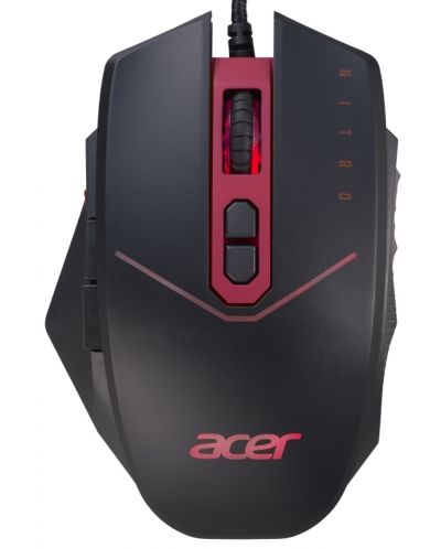 Гейминг мишка Acer - Nitro, оптична, черна/червена - 1