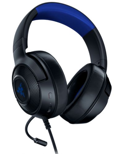 Гейминг слушалки Razer - Kraken X, PS/Nintendo/Xbox, черни/сини - 3