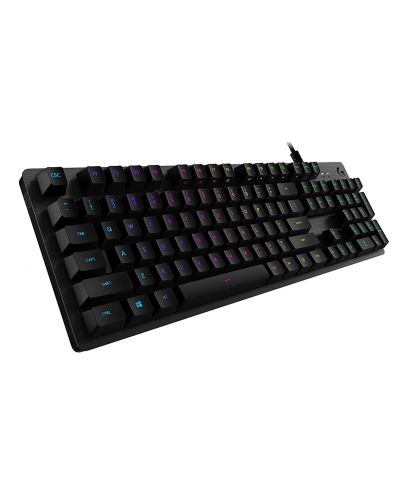 Механична клавиатура Logitech - G512 Carbon, GX Blue Clicky, RGB, черна - 3