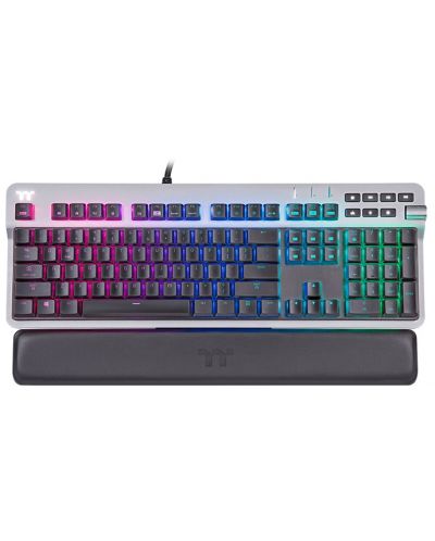 Гейминг клавиатура Thermaltake - ARGENT K6, Cherry MX Silver, RGB, сива - 2