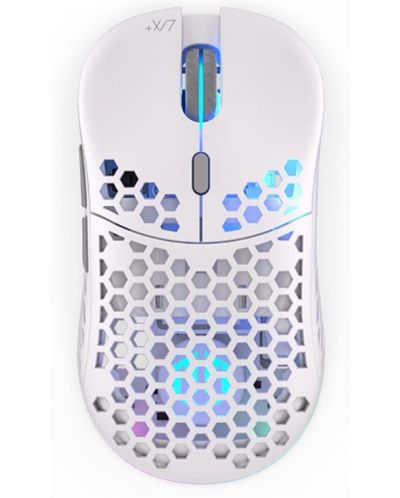 Гейминг мишка Endorfy - LIX Plus, оптична, безжична, Onyx White - 1