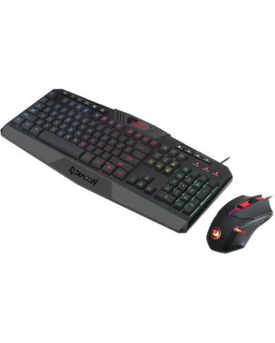 Kомплект клавиатура и мишка Redragon - S101-5, черен - 2