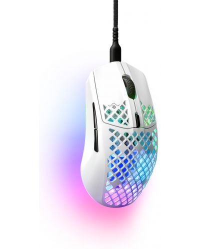 Гейминг мишка SteelSeries - Aerox 3 2022, оптична, бяла - 2