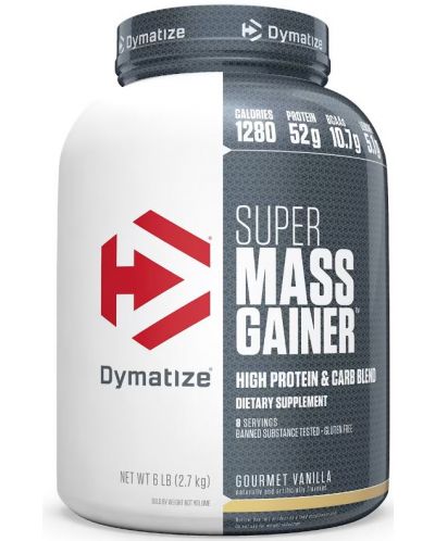 Super Mass Gainer, ванилия, 2.7 kg, Dymatize - 1
