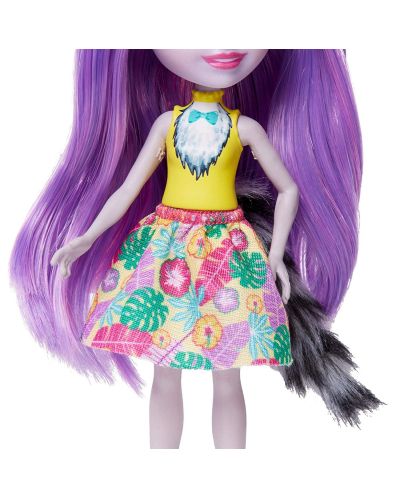 Кукличка с животниче Mattel Enchantimals - Larissa Lemur и лемурчето Ringlet - 5