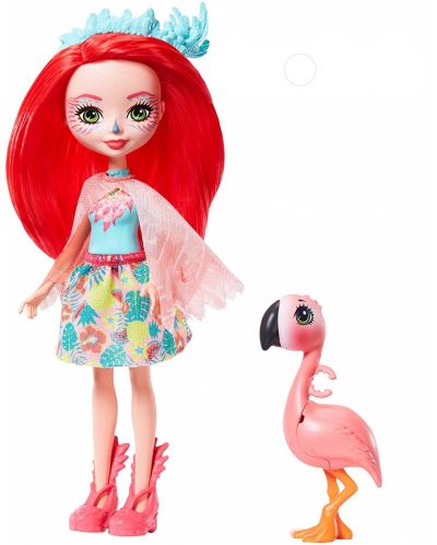 Кукличка с животниче Mattel Enchantimals - Fanci Flamingo с фламингото Swash - 2