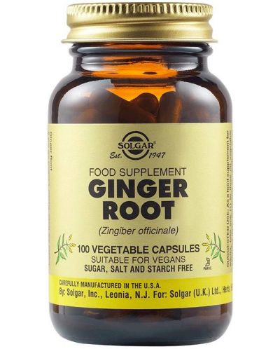 Ginger Root, 100 растителни капсули, Solgar - 1