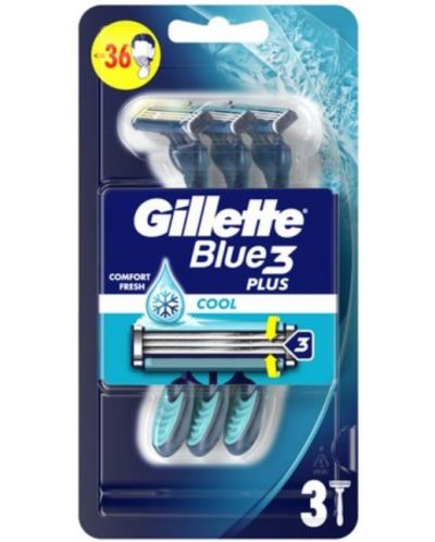 Gillette Blue 3 Самобръсначки за еднократна употреба Cool, 3 броя - 1