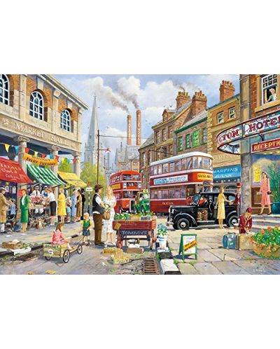 Пъзел Gibsons от 1000 части - На пазар в Лондон, Дерек Робъртс - 2