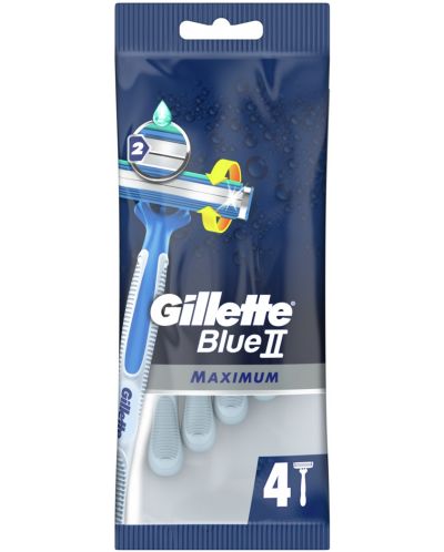 Gillette Blue II Мъжка самобръсначка Maximum, 4 броя - 1