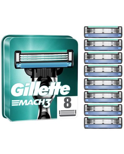 Gillette Mach 3 Сменяеми ножчета за самобръсначка, 8 броя - 1