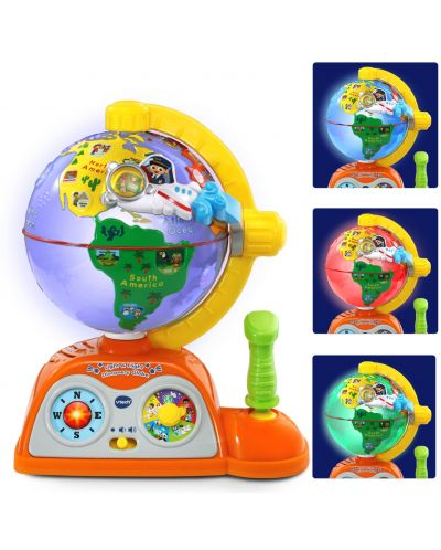 Интерактивна играчка Vtech - Глобус, със звук и светлина - 3