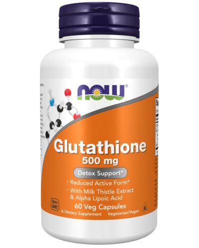 Glutathione, 500 mg, 60 капсули, Now - 1
