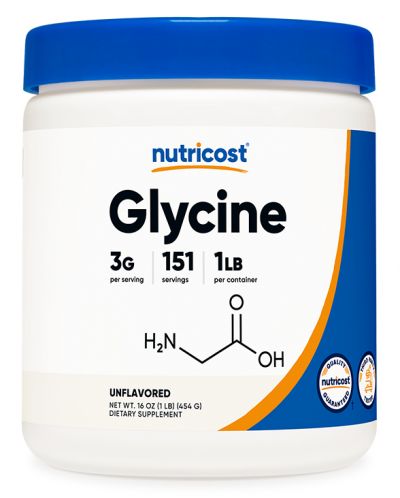 Glycine, 454 g, Nutricost - 1