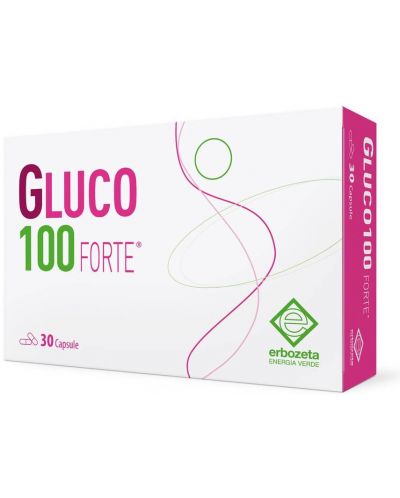 Глюко 100 Форте, 30 капсули, Erbozeta - 1