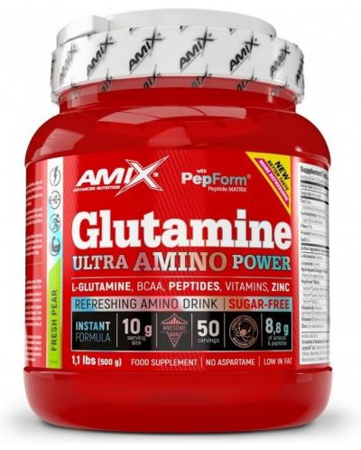 Glutamine Ultra Amino Power, круша, 500 g, Amix - 1