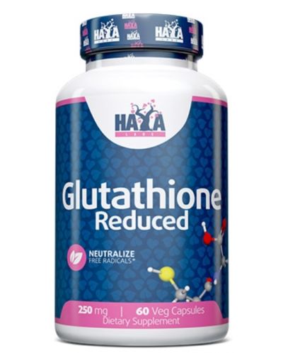 Glutathione Reduced, 250 mg, 60 капсули, Haya Labs - 1