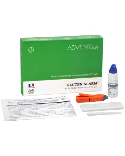 Gluten Alarm Тест за откриване на непоносимост към глутен, Anti t-TG IgA, Advent Life - 3