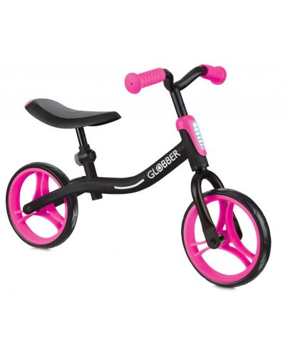 Детско колело Globber - Go Bike, черно с розов неон - 1