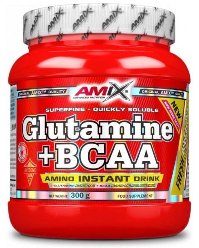 Glutamine + BCAA, ананас, 300 g, Amix - 1