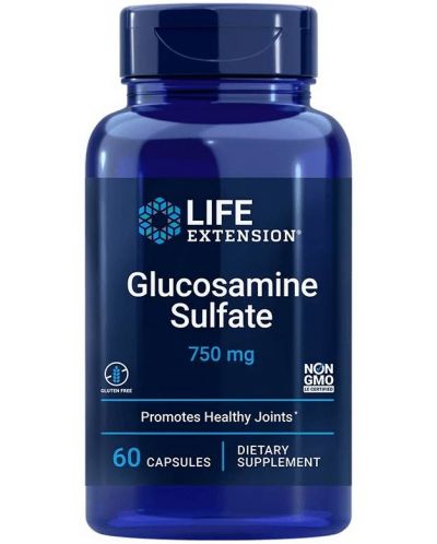 Glucosamine Sulfate, 750 mg, 60 капсули, Life Extension - 1