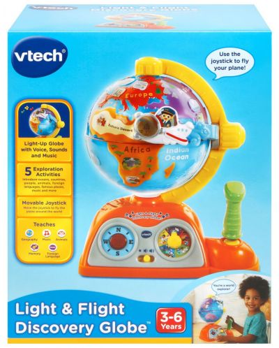 Интерактивна играчка Vtech - Глобус, със звук и светлина - 6