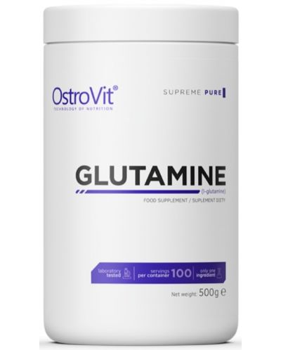 Glutamine Powder, неовкусен, 500 g, OstroVit - 1