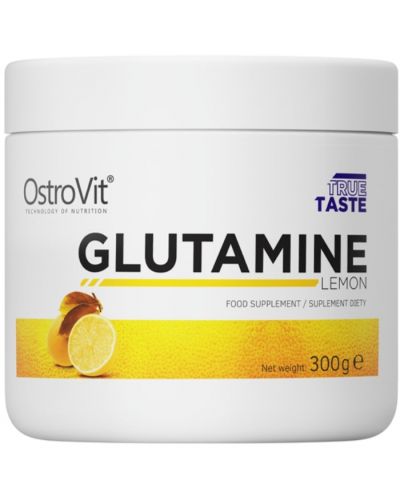 Glutamine Powder, лимон, 300 g, OstroVit - 1