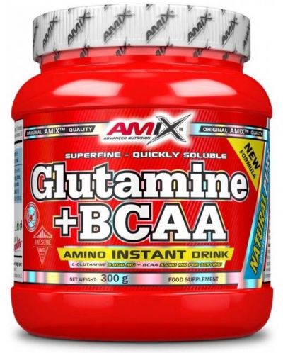 Glutamine + BCAA, неовкусен, 300 g, Amix - 1