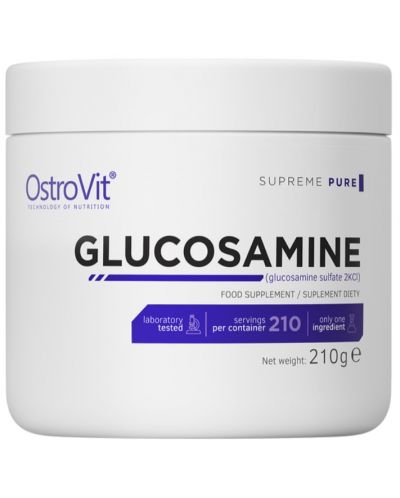 Glucosamine Sulphate Powder, неовкусен, 210 g, OstroVit - 1