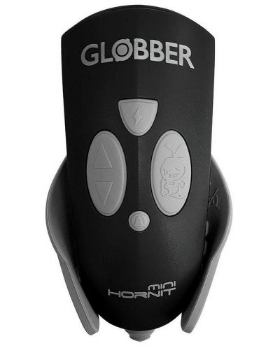 Клаксон-фар Globber Mini Hornit - За тротинетка или велосипед, черен