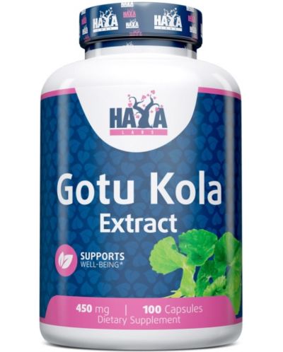Gotu Kola Extract, 450 mg, 100 капсули, Haya Labs - 1