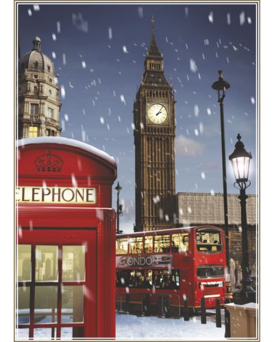 Пъзел Gold Puzzle от 1000 части - Лондон по Коледа - 1