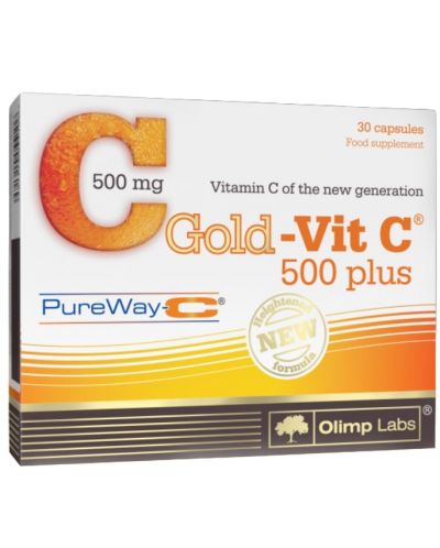 Gold Vit C Plus, 500 mg, 30 капсули, Olimp - 1