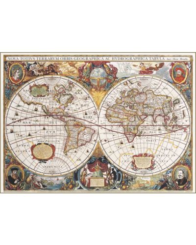 Пъзел Gold Puzzle от 1000 части - Стара карта на света - 1