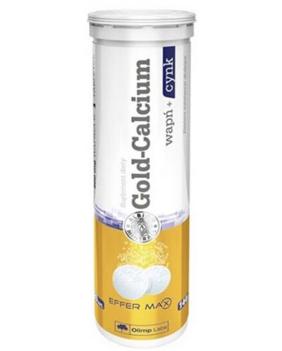 Gold Calcium, 800 mg, лимон, 20 ефервесцентни таблетки, Olimp - 1
