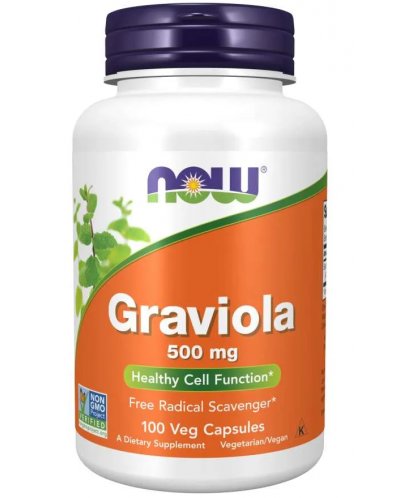 Graviola, 500 mg, 100 капсули, Now - 1