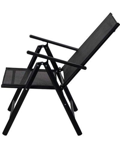 Градински сгъваем стол със 7 позиции Muhler - 56 х 67 х 107 cm, черен - 6