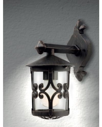 Градински фенер Smarter - Tirol 9260, IP23, E27, 1x42W, антично черен - 2