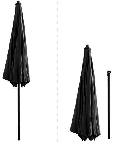 Градински чадър Muhler - 2.7 m, сив - 3