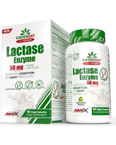 GreenDay Lactase Enzyme, 60 веге капсули, Amix - 1