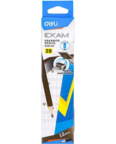Графитен молив Deli Exam - EU55090, 2B - 2