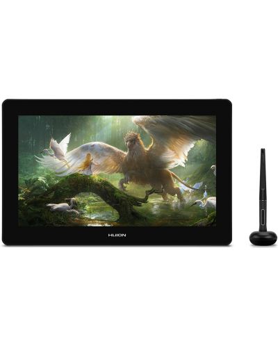 Графичен таблет HUION - Kamvas Pro 16 4K, 16'', LCD, сив/черен - 1