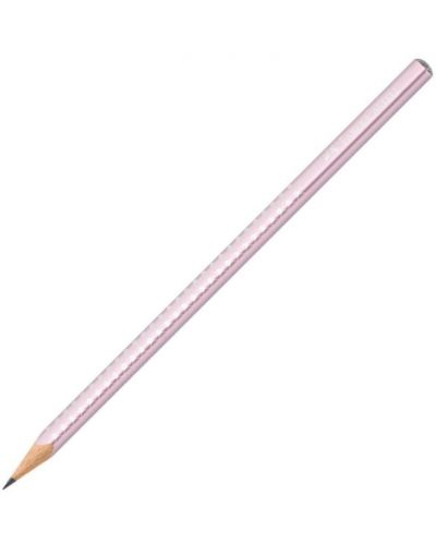 Графитен молив Faber-Castell Sparkle - Розов металик - 1
