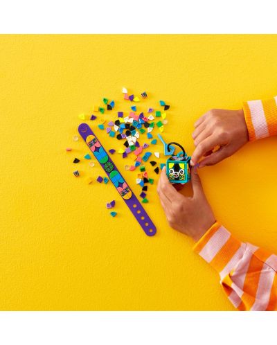 Гривна LEGO Dots - С табелка за чанта Neon Tiger (41945) - 9