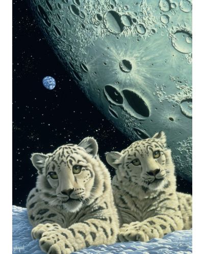 Пъзел Grafika от 1000 части - Леговището на снежния леопард, Шим Шимел - 1