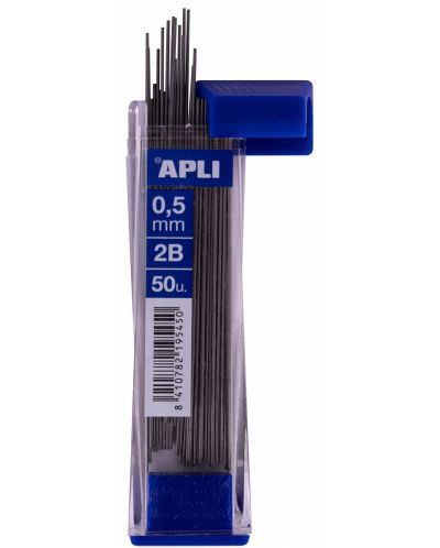 Графити за автоматичен молив Apli - 2B, 0.5 mm, 50 броя - 2