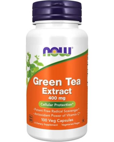 Green Tea Extract, 100 капсули, Now - 1